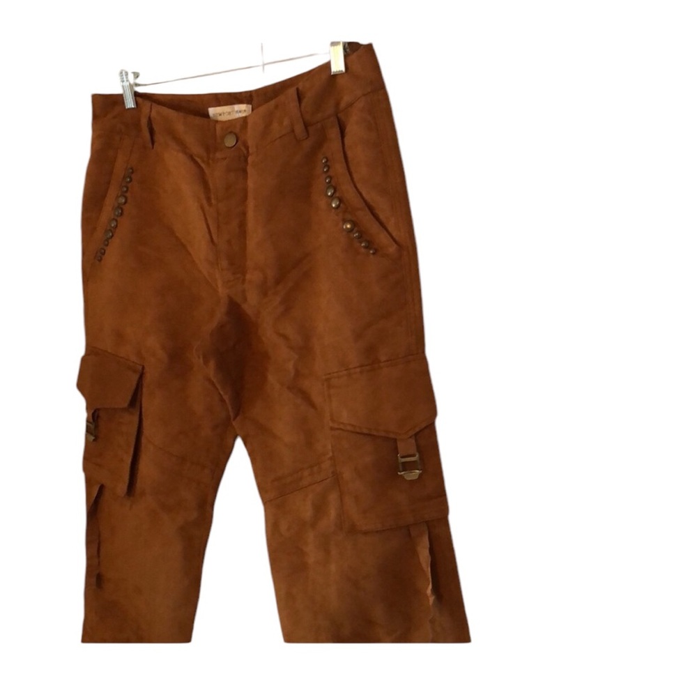 Woman’s boho Y2k fall chic News grunge pants with pockets - Picture 1 of 14